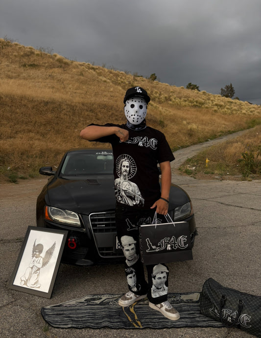 #1 San Judas black shirt